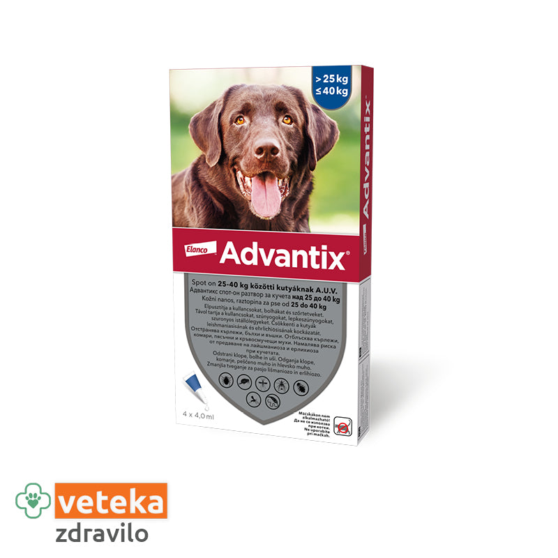 Advantix za pse nad 25kg - 4 x ampula/4.0 ml