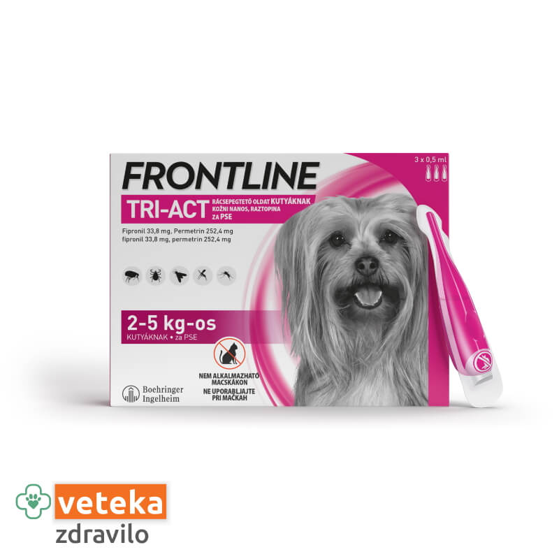 Frontline Tri-Act za pse 2-5kg - 3 x ampula