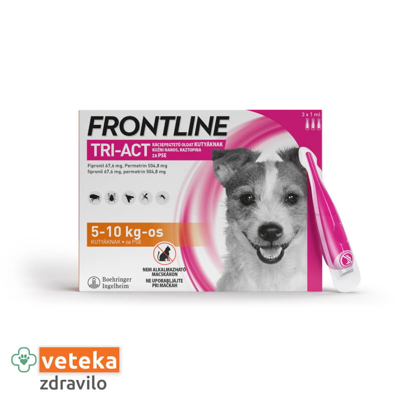 Frontline Tri-Act za pse 5-10 kg - 3 x ampula