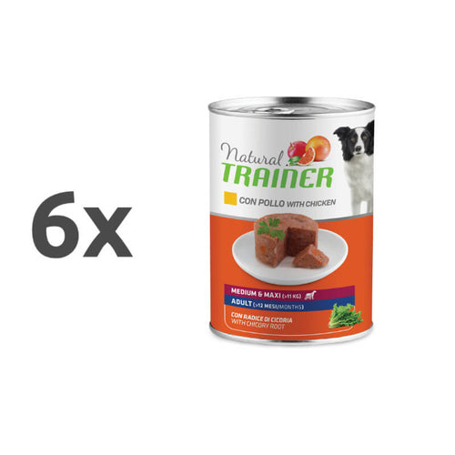 Natural Trainer Medium/Maxi Adult - piščanec - 6 x 400 g