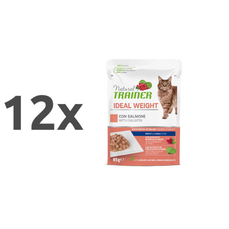 Natural Trainer Cat Light In Fat, vrečka - losos - 85 g - 12 x 85 g