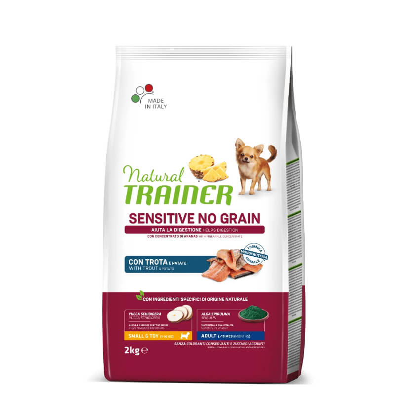 Natural Trainer Sensitive No Grain Adult Mini - postrv - 2 kg