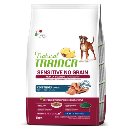 Natural Trainer Sensitive No Grain Adult Medium/Maxi - postrv - 3 kg