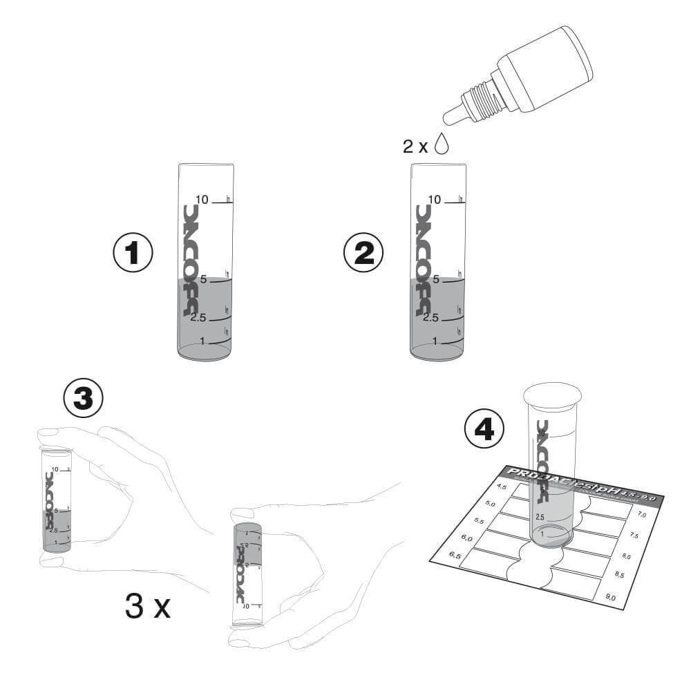 Prodac pH test za sladkovodne in morske akvarije - 4,5-9,0 (3)