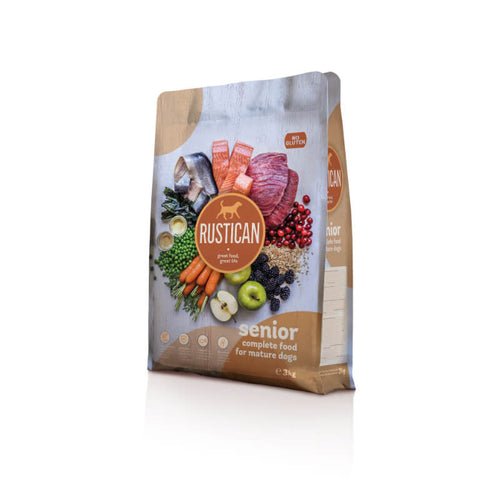 Rustican Gluten Free Senior - slanik, losos in tuna - 3 kg