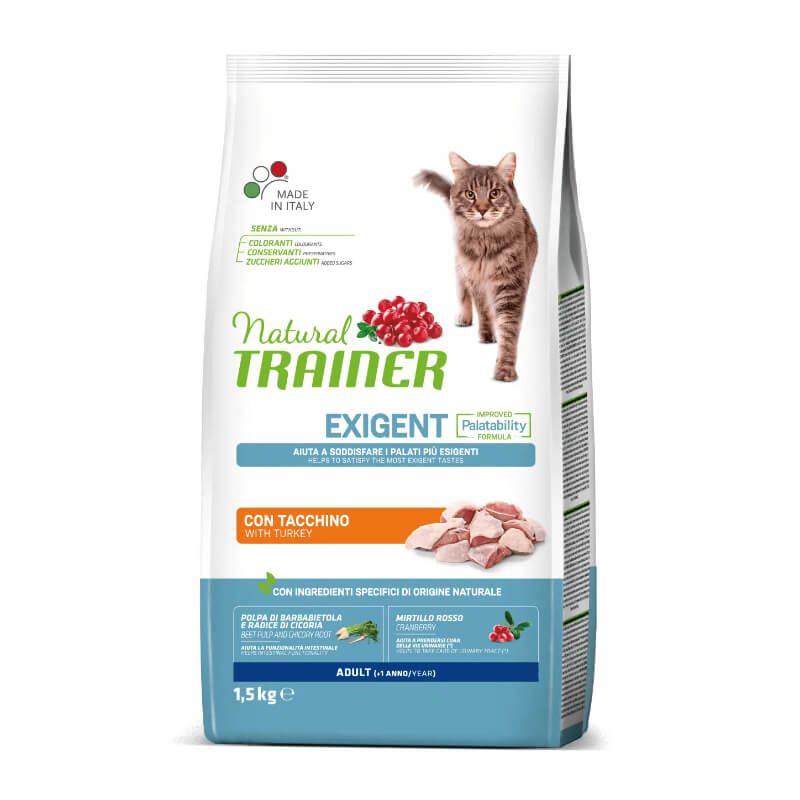 Natural Trainer Cat Exigent, puran - 1,5 kg
