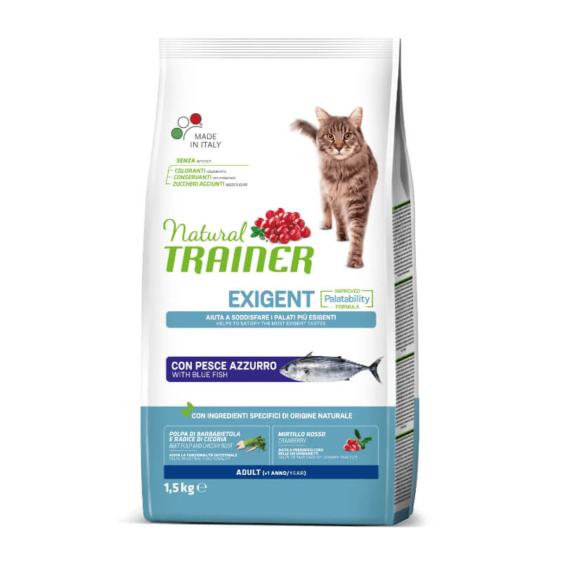 Natural Trainer Cat Exigent, modra riba - 1,5 kg