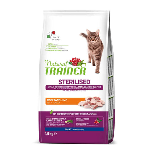 Natural Trainer Cat Sterilised, puran - 1,5 kg