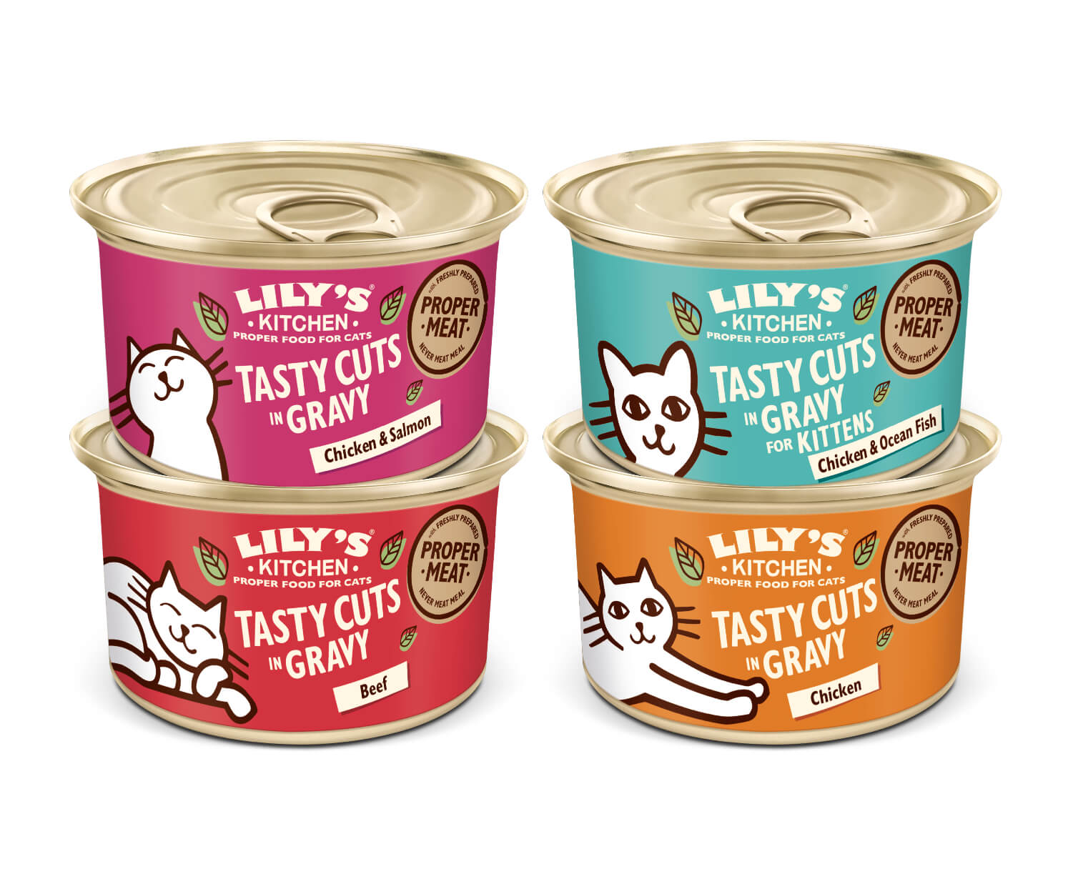 Lily's Kitchen Tasty Cuts Multipack - koščki mesa, 4 okusi - 8 x 85 g (2)