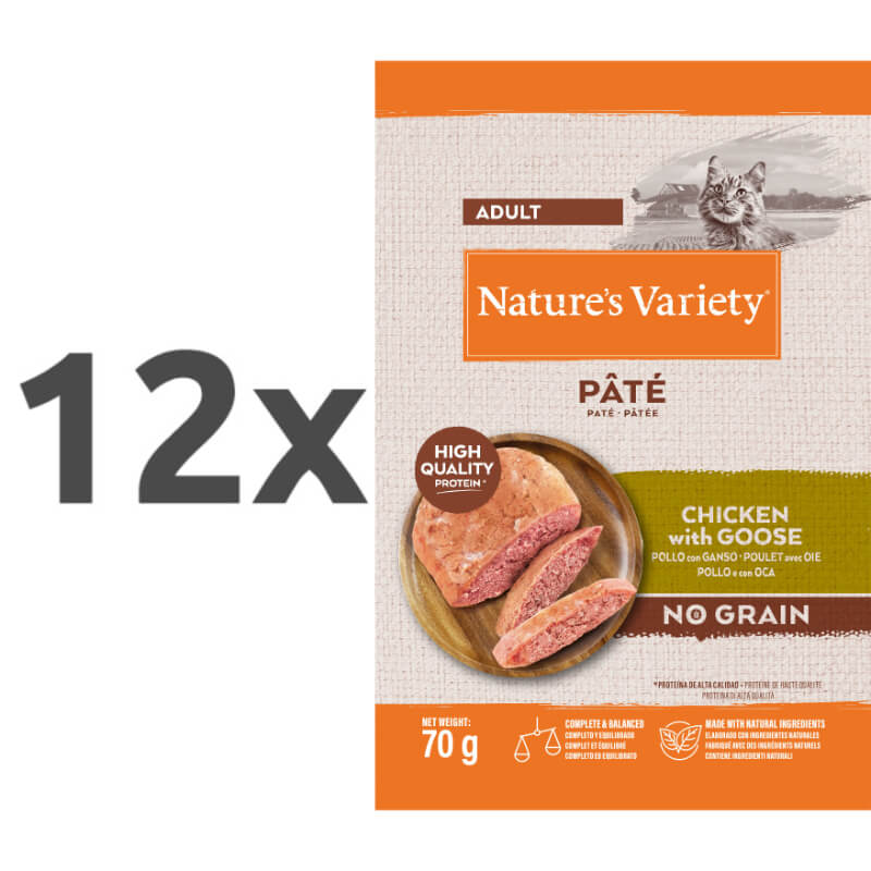 Nature's Variety Original Cat Adult - piščanec in gos - 70 g - 12 x 70 g
