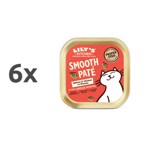 Lily's Kitchen Smooth Paté Adult - losos, piščanec, svinjina in kozice - 6 x 85 g