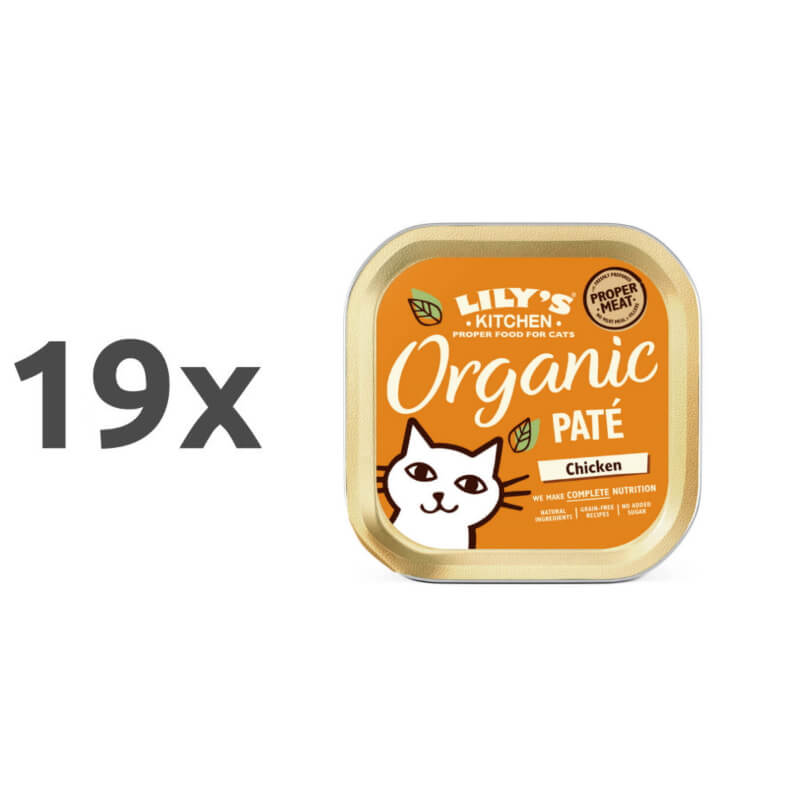 Lily's Kitchen Organic Paté Adult - piščanec, svinjina in govedina - 19 x 85 g