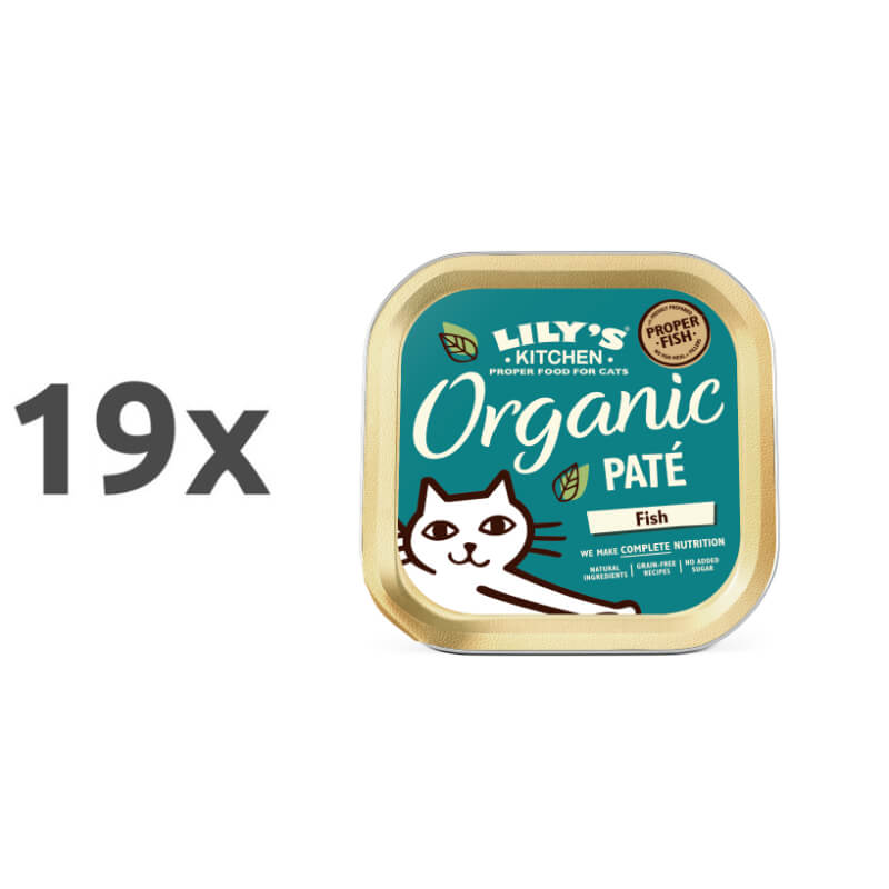 Lily's Kitchen Organic Paté Adult - riba, svinjina, piščanec in govedina - 19 x 85 g