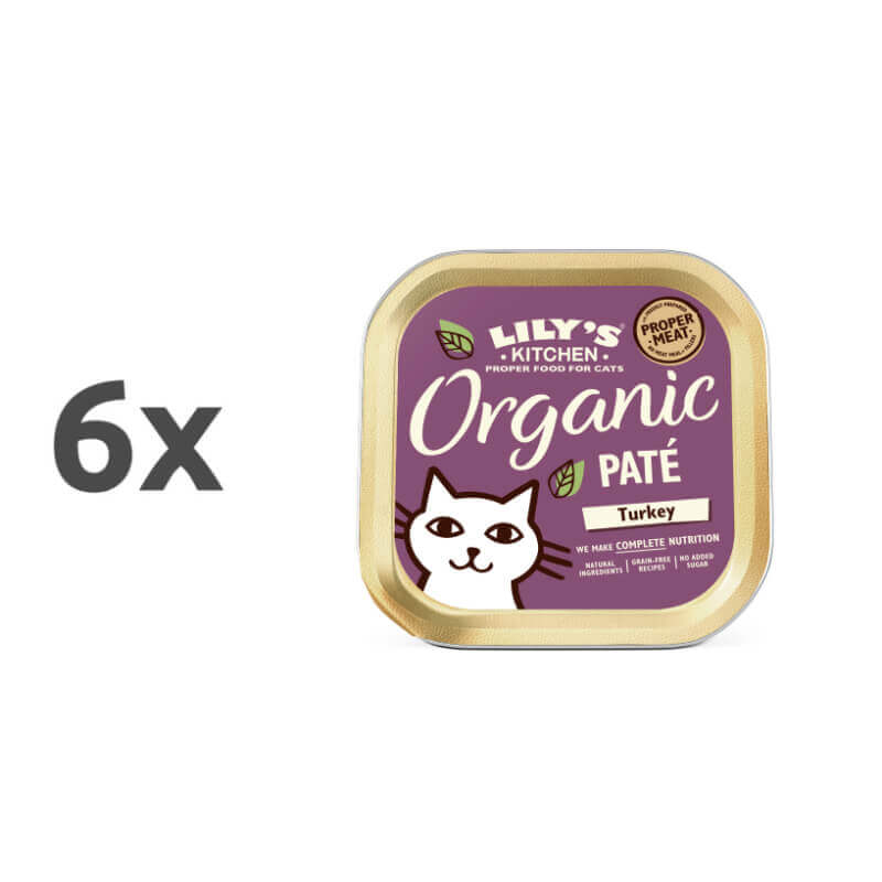 Lily's Kitchen Organic Paté Adult - puran, svinjina, govedina , riba in piščanec - 6 x 85 g
