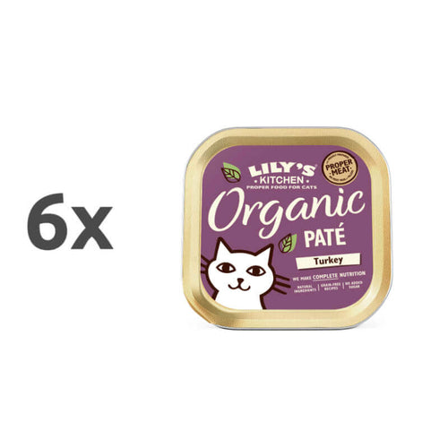 Lily's Kitchen Organic Paté Adult - puran, svinjina, govedina , riba in piščanec - 6 x 85 g