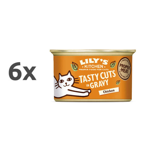 Lily's Kitchen Tasty Cuts v omaki Adult - piščanec in svinjina - 6 x 85 g