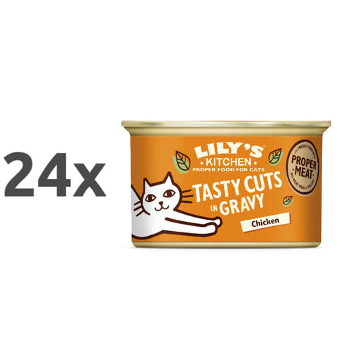 Lily's Kitchen Tasty Cuts v omaki Adult - piščanec in svinjina - 24 x 85 g