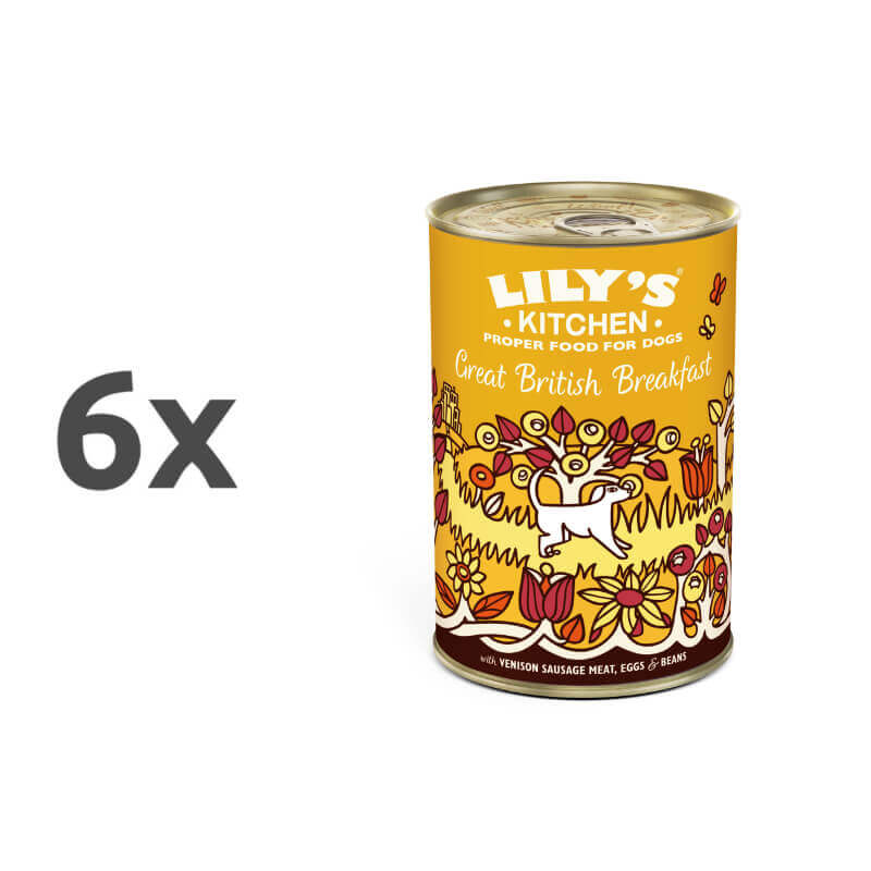 Lily's Kitchen Great British Breakfast Adult - divjačina, šunka in jajca - 400 g - 6 x 400 g