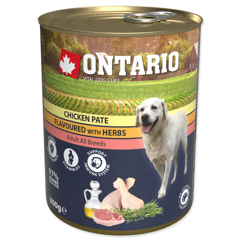 Ontario Dog Adult - piščančja pašteta z zelišči - 800g