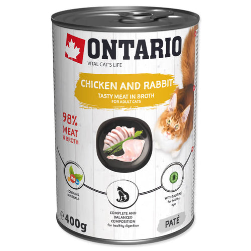 Ontario Cat Adult - kunčja pašteta z brusnico - 400 g