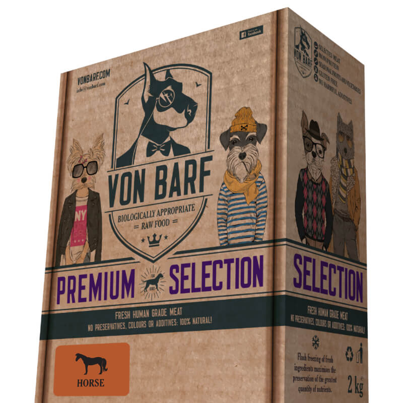 Von Barf Premium Selection - konj - 8 x 250g