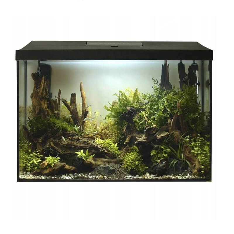 Aquael LED akvarijski set Leddy XL 60 Day&Night, črn - 72 l / 60 x 30 x 40 cm
