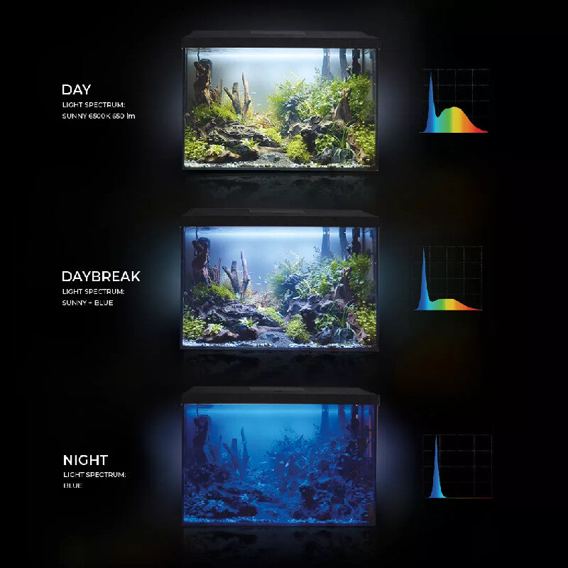 Aquael LED akvarijski set Leddy XL 60 Day&Night, črn - 72 l / 60 x 30 x 40 cm (3)