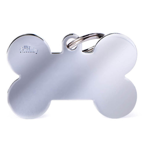 My Family identifikacijski obesek medenina, XL kost - GRAVIRANJE GRATIS! - krom