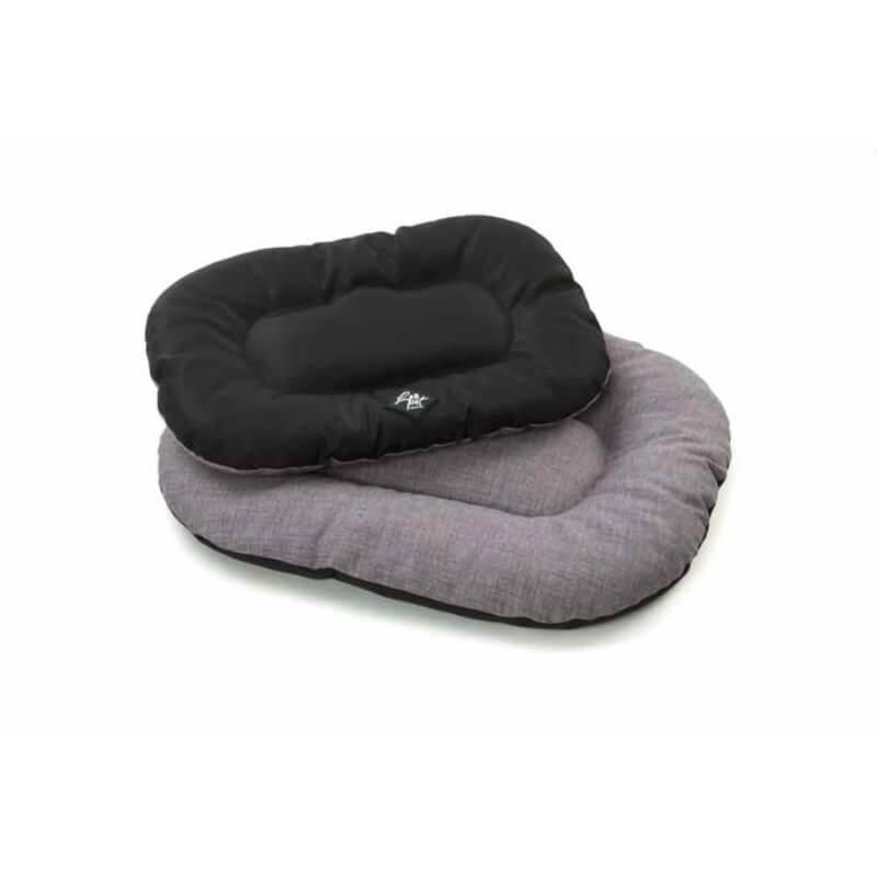 Leopet ovalna blazina Floconne Oxford, sivo lila - 80 cm