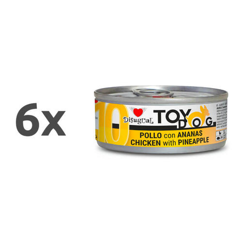 Disugual Toy Dog Fruit - piščanec & ananas - 6 x 85 g