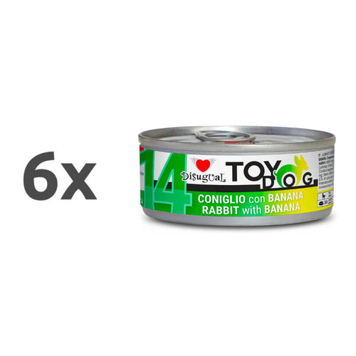 Disugual Toy Dog Fruit - zajec & banana - 6 x 85 g