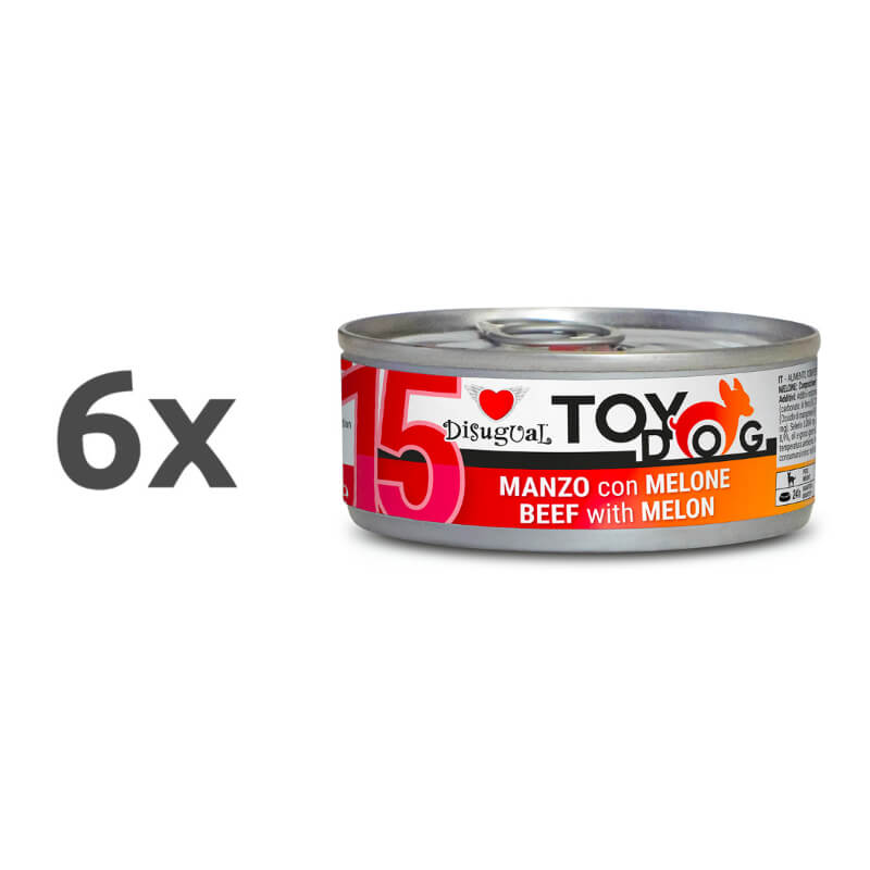 Disugual Toy Dog Fruit - govedina & melona - 6 x 85 g