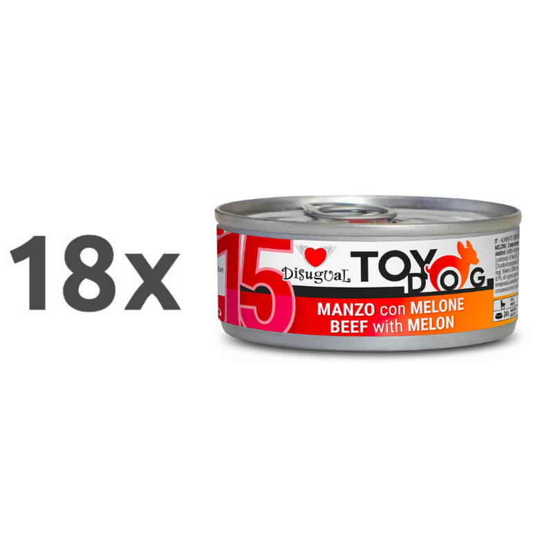 Disugual Toy Dog Fruit - govedina & melona - 18 x 85 g