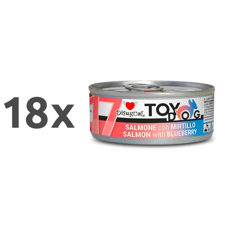 Disugual Toy Dog Fruit - losos & borovnice - 18 x 85 g