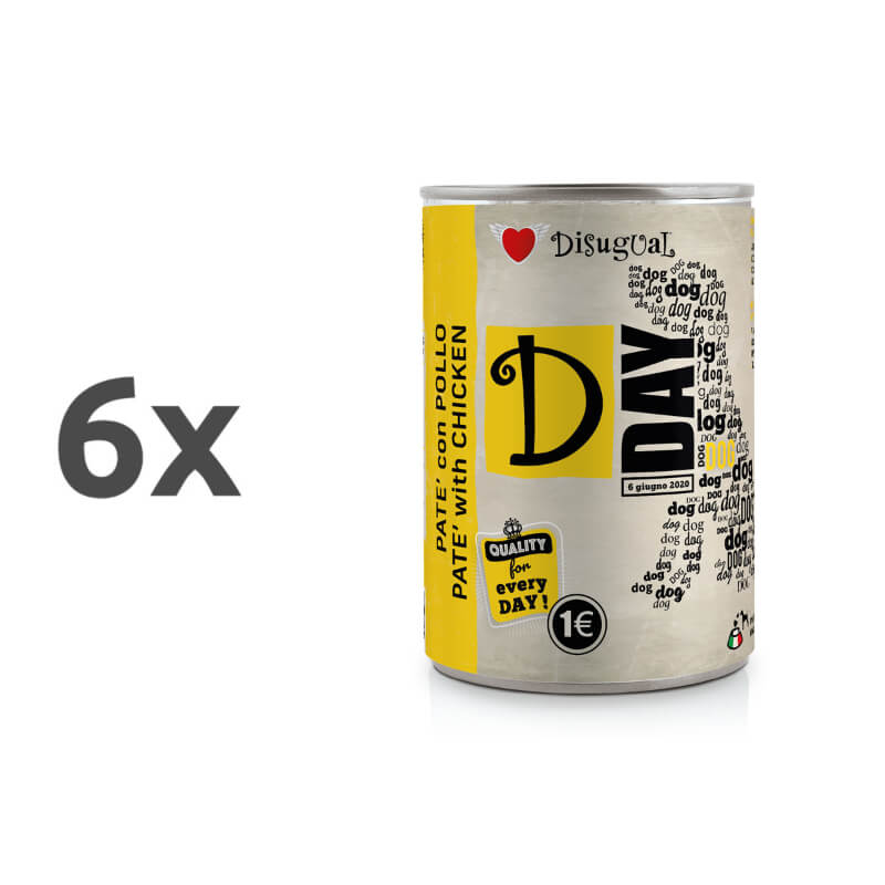 Disugual D-day Dog - piščanec - 6 x 400 g