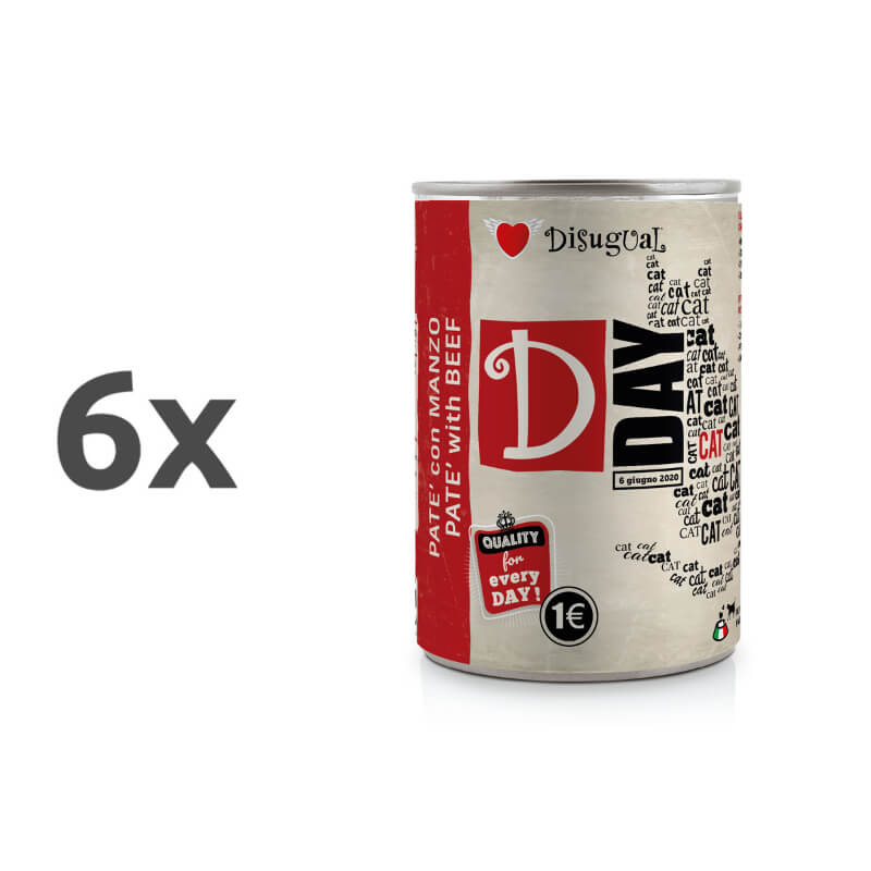 Disugual D-day Cat - govedina - 6 x 400 g