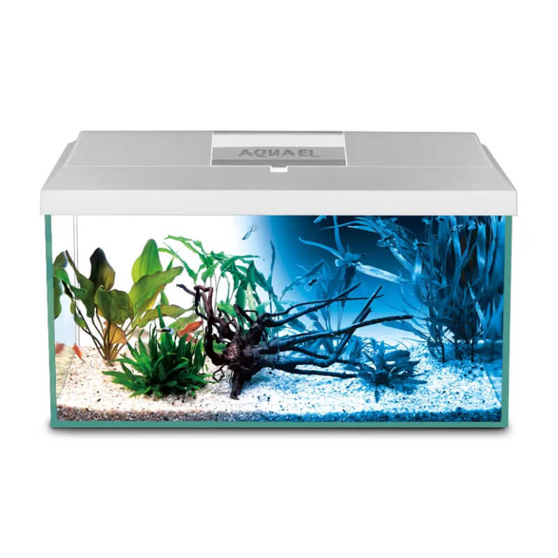 Aquael LED akvarijski set Leddy 60 Day&Night, bel - 54 L / 60 x 30 x 30 cm