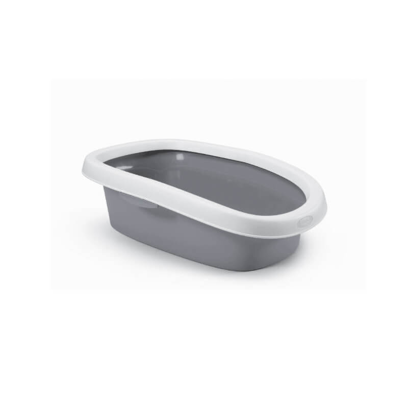 Stefanplast Sprint mačje stranišče z okvirjem - siv - 31 x 43 x 14 cm