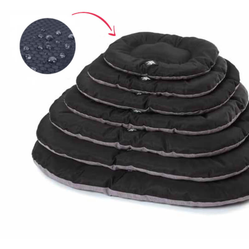 Leopet ovalna blazina Floconne Oxford, sivo lila