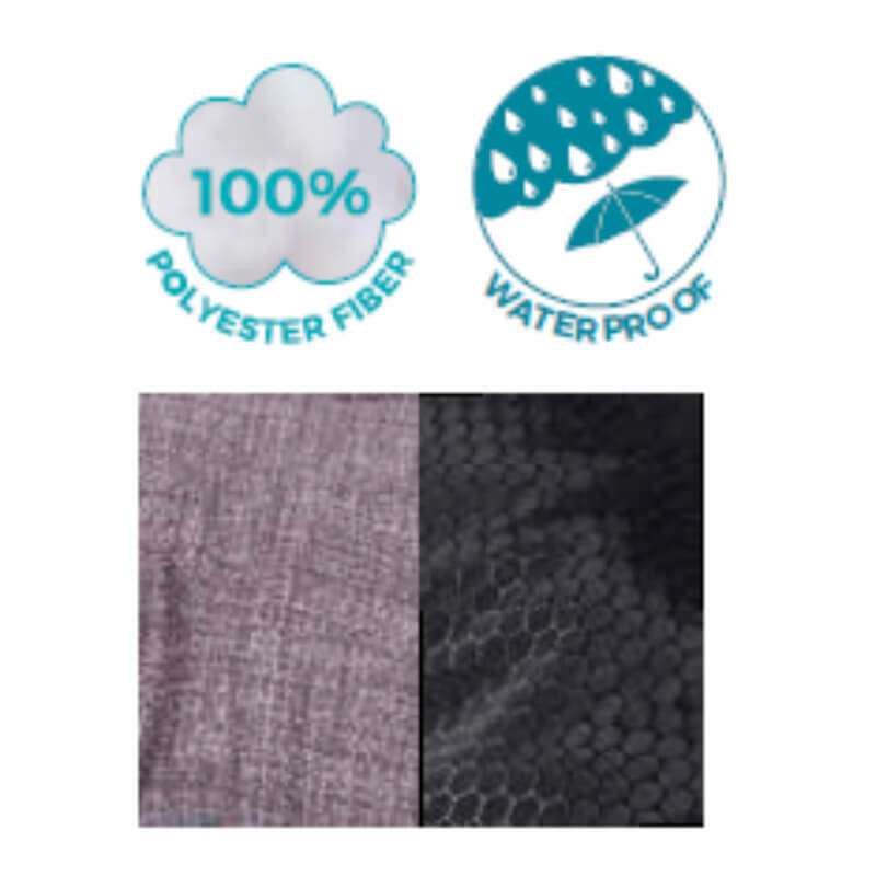 Leopet ovalna blazina Floconne Oxford, sivo lila (2)