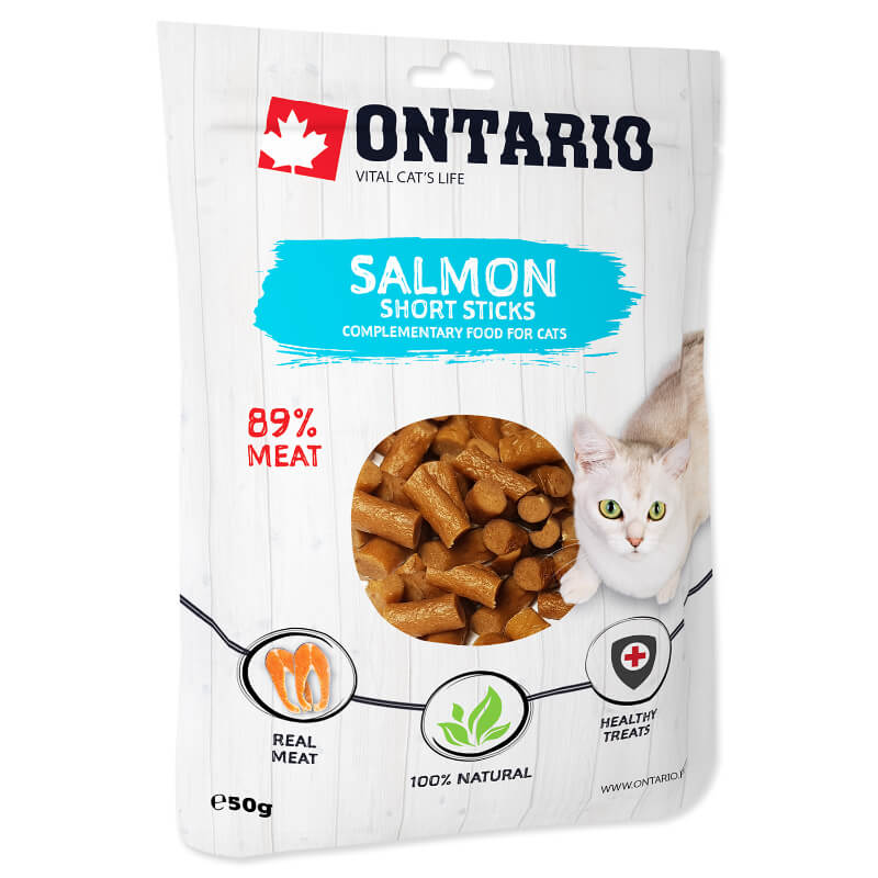Ontario Cat posladek kratke palčke - losos - 50 g