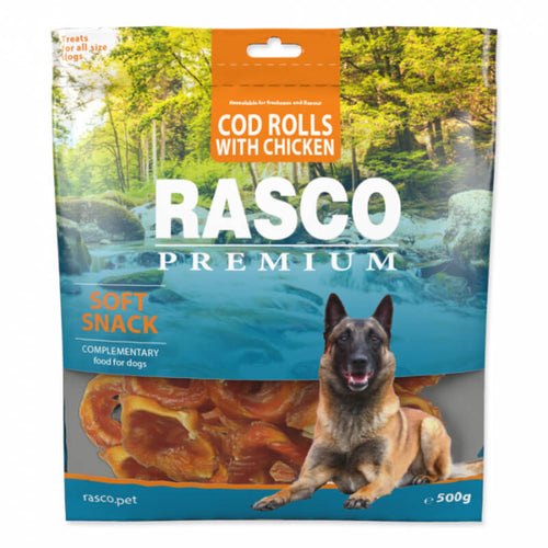 Rasco Premium posladek obročki polenovke oviti s piščancem - 500 g