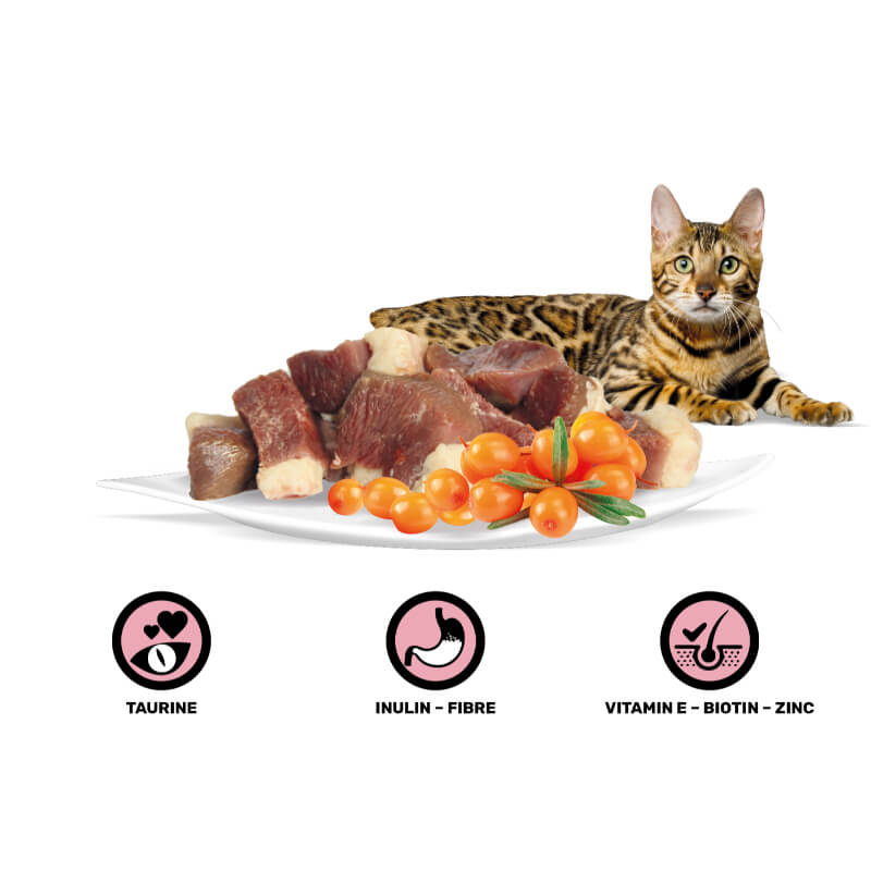 Rasco Premium Cat Adult mesni koščki v omaki - raca in rakitovec - 85 g (2)