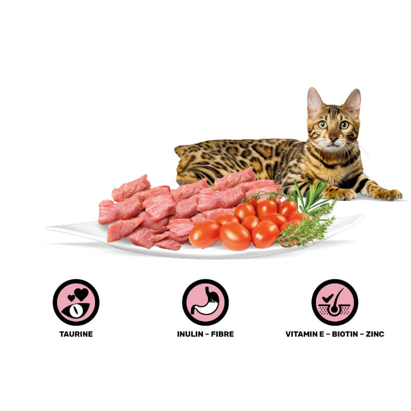 Rasco Premium Cat Adult mesni koščki v omaki - teletina in zelišča - 85 g (2)