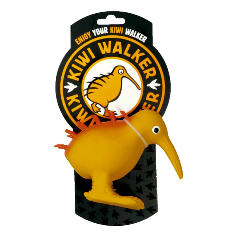 Kiwi Walker piskajoča igrača iz lateksa M, oranžen ptiček kivi - 11,5 cm (2)