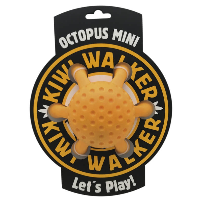 Kiwi Walker pena TPR hobotnica mini, oranžna - 12 cm (2)