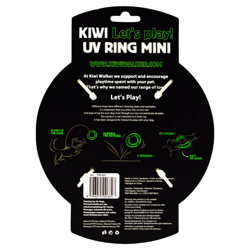 Kiwi Walker guma TPR svetleči obroč mini - 13 cm (2)