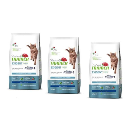 Natural Trainer Cat Exigent, modra riba - 3 x 1,5 kg