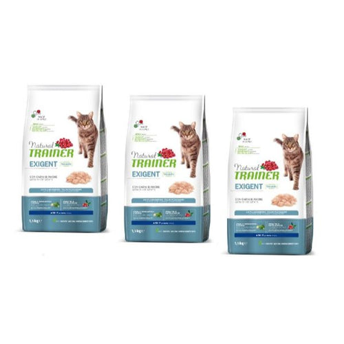 Natural Trainer Cat Exigent, puran - 3 x 1,5 kg