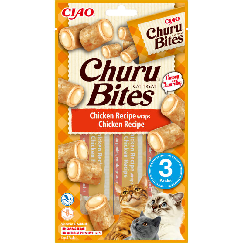 Inaba Cat Churu Bites, piščanec - 3 x 10 g